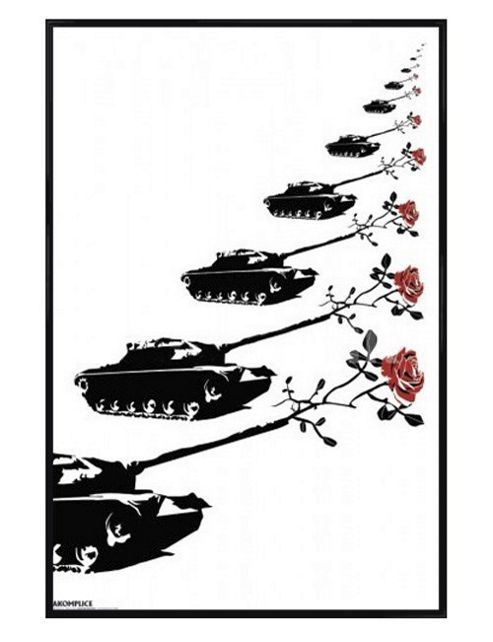 Image of Akomplice Gloss Black Framed Tanks Poster