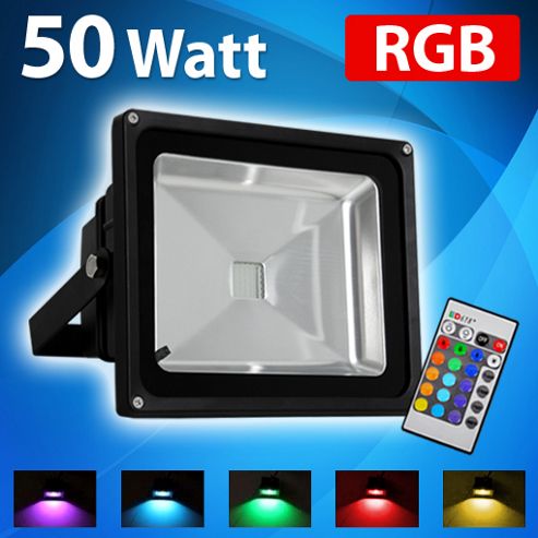 Image of Minisun 50w Rgb Led Remote Control Colour Changing Floodlight