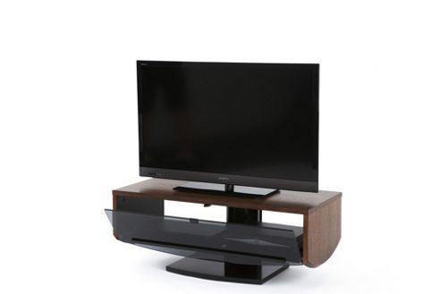 Image of Off The Wall Eclipse Tv Stand - Walnut Veneer