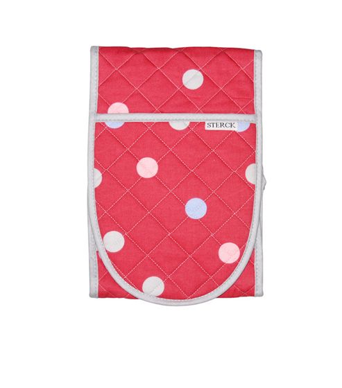 Image of Sterck Spotty Print Double Oven Glove, Pink