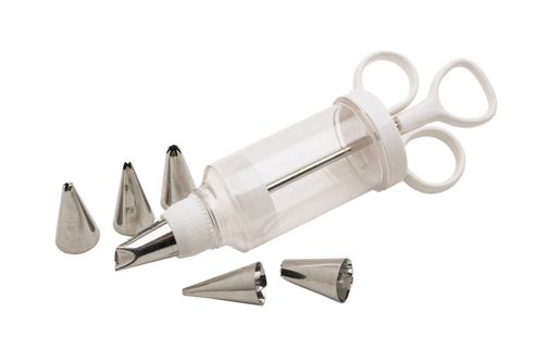 Image of Kitchencraft Icing Syringe With Six Stainless Steel Nozzles