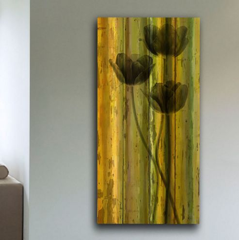 Image of Parvez Taj Vertical Flowers Canvas Wall Art - 91 Cm H X 45 Cm W X 5 Cm D