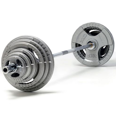 Image of Exercise 145kg Olympic Weight Set With 7ft Olympic Bar