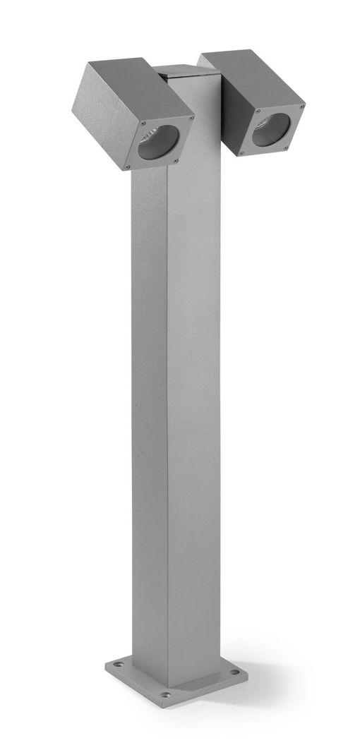 Image of Leds-c4 Icaro Twin Head Post Light In Grey