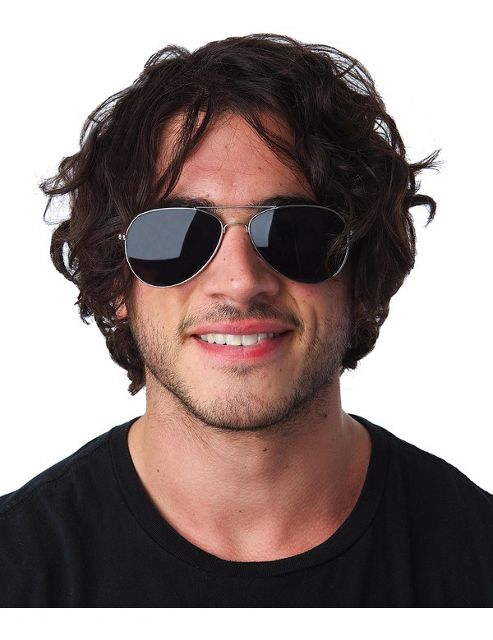 Image of Silver Aviator Sunglasses