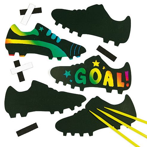 Image of Football Boot Scratch Art Magnets (pack Of 10)