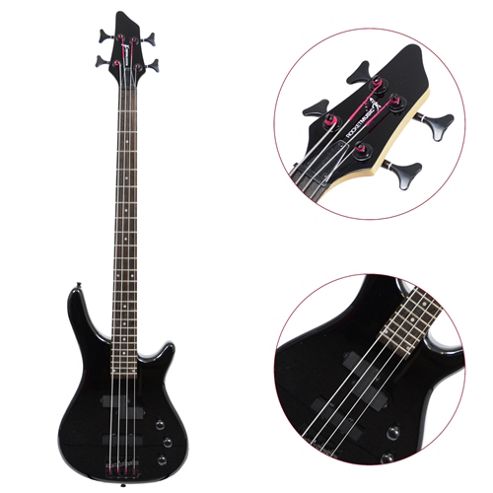 Image of Rocket 4 String Electric Bass Guitar - Black
