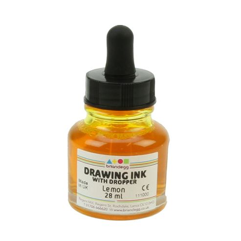 Image of Drawing Ink Lemon 28 Ml Dropper Top
