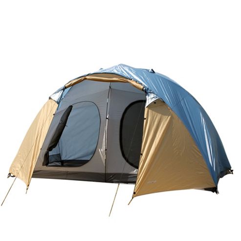 Image of North Gear Camping Holiday Lux Waterproof 6 Man 2 Room Family Tent Blue
