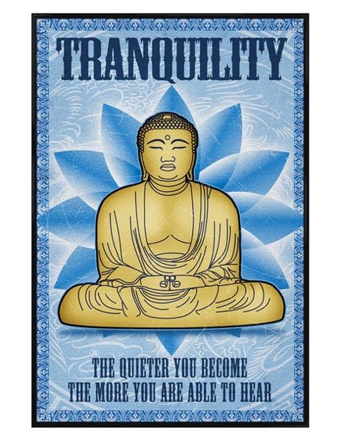 Image of Buddha Gloss Black Framed Tranquility Poster