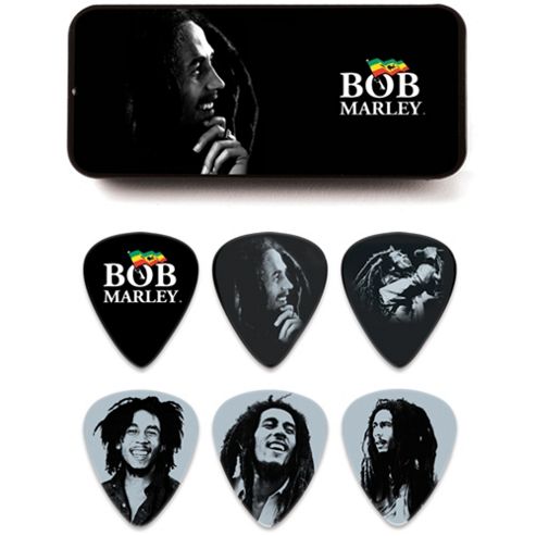 Image of Bob Marley Silver Pick Tin, Medium - 6 Picks