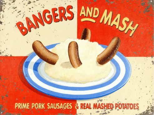 Image of Bangers & Mash Tin Sign