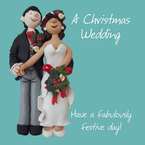 Image of Holy Mackerel A Christmas Wedding, Have A Fabulously Festive Day Greetings Card