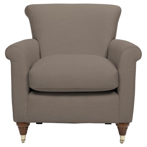 Image of Pemberley Armchair Linen Effect Taupe