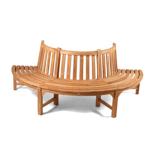 Image of Half Round Teak Tree Seat/bench