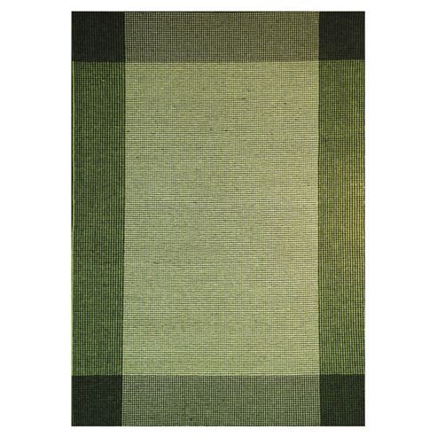 Image of Inrugs Ellora Green Woven Rug - 200cm X 140cm (6 Ft 6.5 In X 4 Ft 7 In)