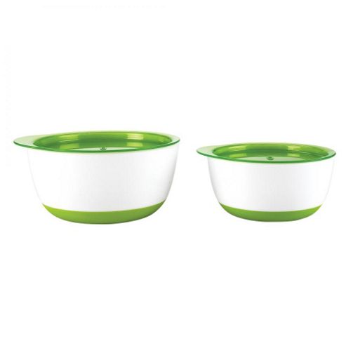 Image of Oxo Tot Small & Large Baby Feeding Bowl Set - Green