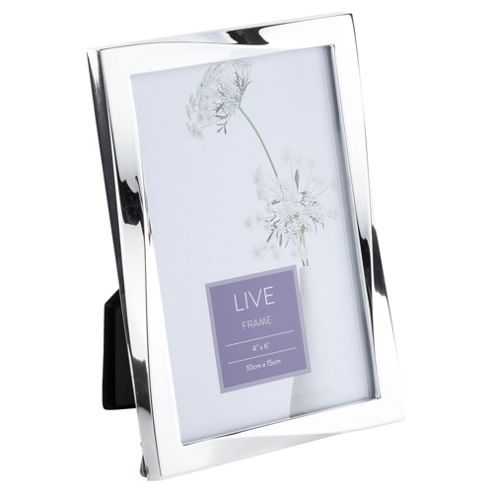 Image of Tesco Twisted Silver Plated Photo Frame 4 X 6"