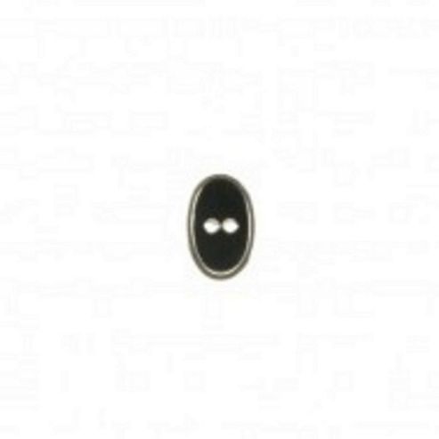 Image of Dill Buttons 18mm Oval Black Silver