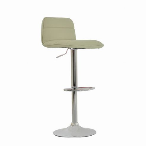 Image of Danube Cream Faux Leather Bar Stool