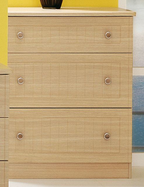 Image of Welcome Furniture Warwick 3 Drawer Deep Chest - Light Oak