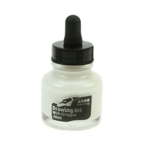 Image of Drawing Ink White 28 Ml Dropper Top