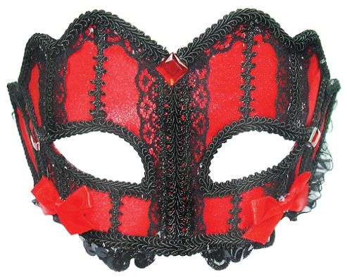 Image of Red/black Lace On Headband