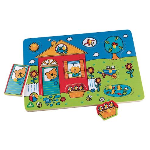 Image of Elc Wooden House Lift Out Puzzle