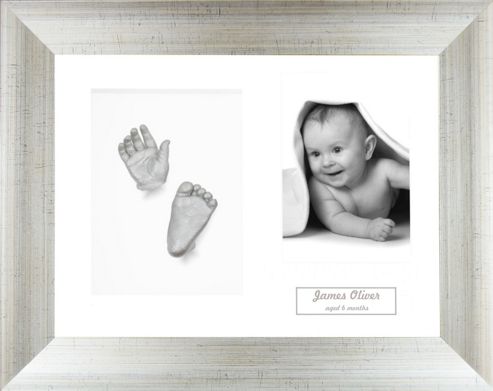 Image of 3d Baby Casting Kit - Antique Silver Frame - Silver Paint