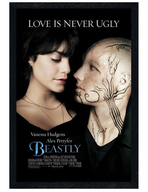 Image of Beastly Black Wooden Framed Love Is Never Ugly Poster