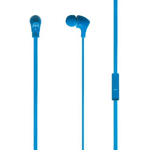 Image of Mitec Sound Metal Earphones With Flat Cables Blue