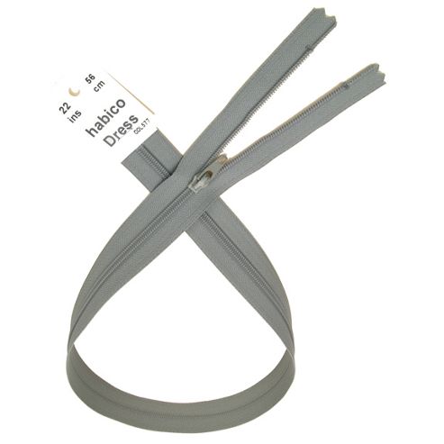 Image of Dress Zip - 56cm - Light Grey