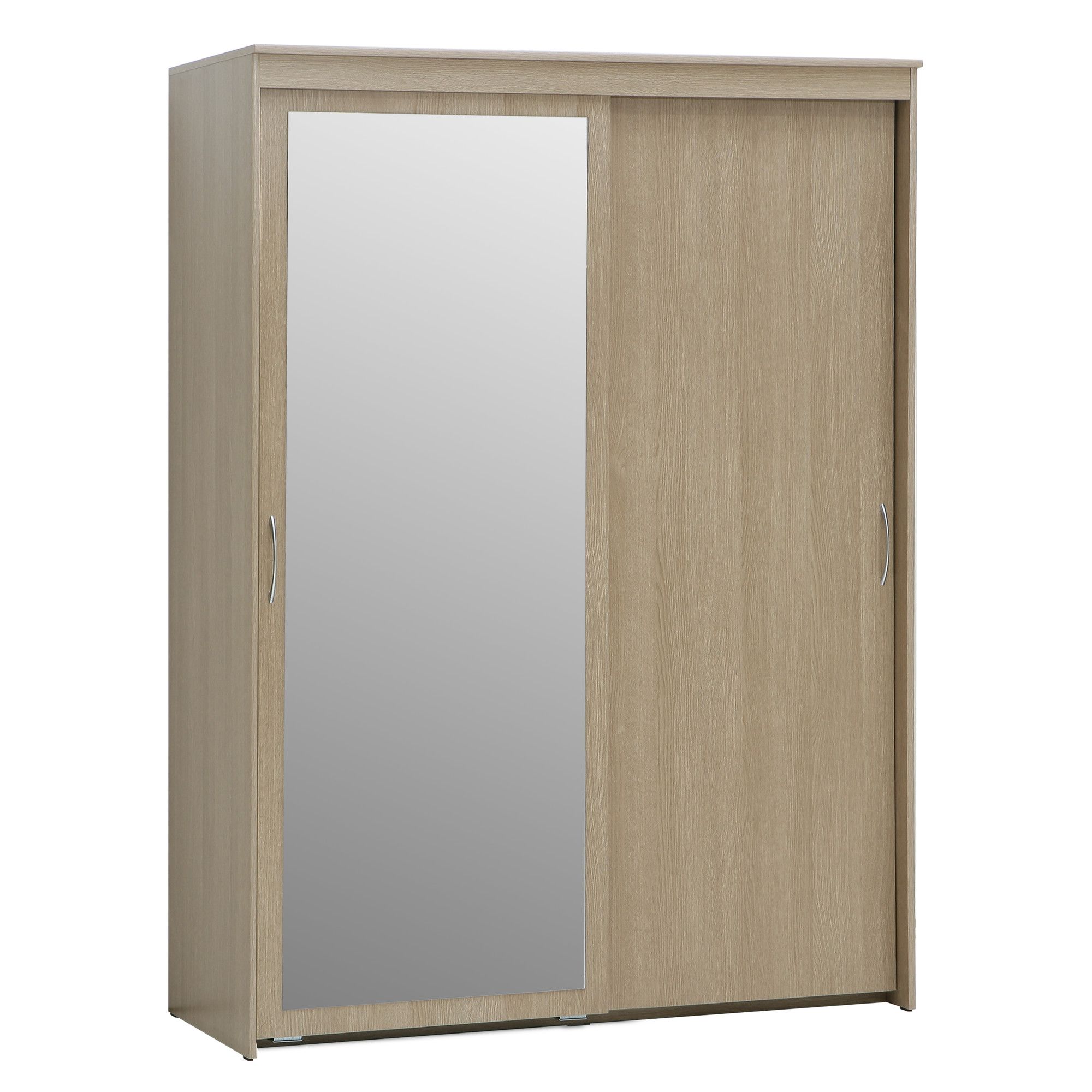 Forte Onyx Two Door Slider Wardrobe with Mirror at Tesco Direct