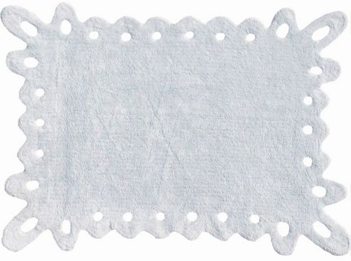 Image of Lorena Canals Puntilla Ice Children's Rug - 140 Cm W X 140 Cm D (4 Ft 9 In X 4 Ft 9 In)