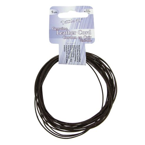 Image of Leather Cord 1mm Round Brown 5yds
