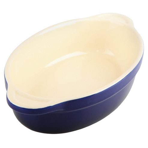 Image of Denby Ceramic Small Oval Dish, Imperial Blue