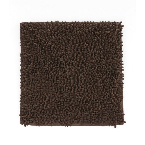 Image of Catherine Lansfield Microfibre Chenille Shower Mat - Chocolate