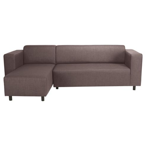 Image of Stanza Fabric Corner Sofa Mocha Left Hand Facing