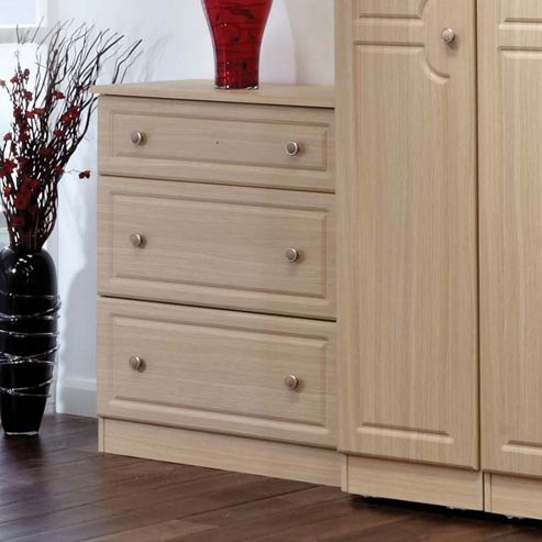Image of Welcome Furniture Pembroke 3 Drawer Deep Chest - Driftwood