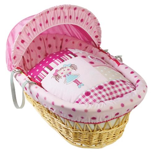 Image of Clair De Lune My Dolly Natural Wicker Moses Basket