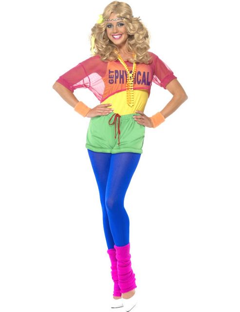 Image of 80s Let's Get Physical Costume Large