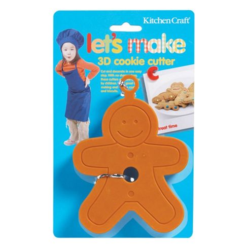 Image of Kitchen Craft Silicone Cookie Cutter 3d Gingerbread Man