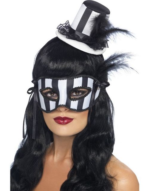 Image of Mini Top Hat & Mask (black & White)
