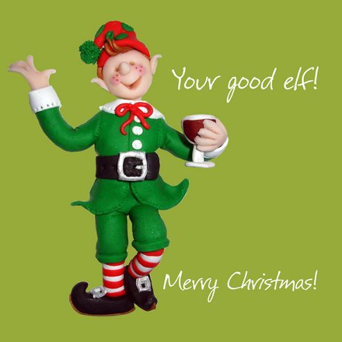 Image of Holy Mackerel Good Elf Greetings Card