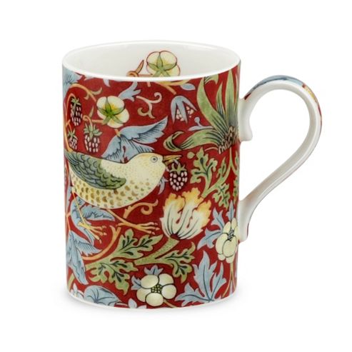 Image of Royal Worcester Morris & Co Strawberry Thief Mug, Crimson