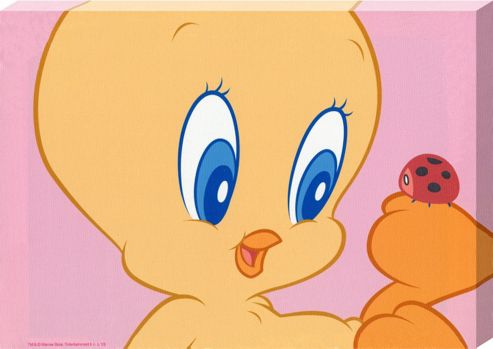 Image of Looney Tunes Baby Tweety Pie Makes A New Friend Canvas Print