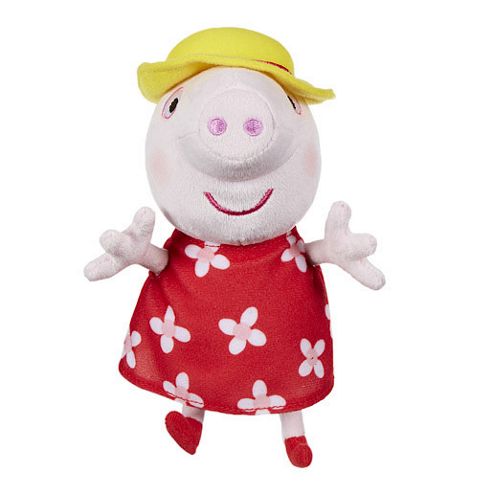 Image of Peppa Pig Supersoft Holiday Peppa With Hat Soft Toy