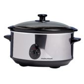 Morphy Richards 48710 Oval Slow Cooker Stainless Steel 3.5L