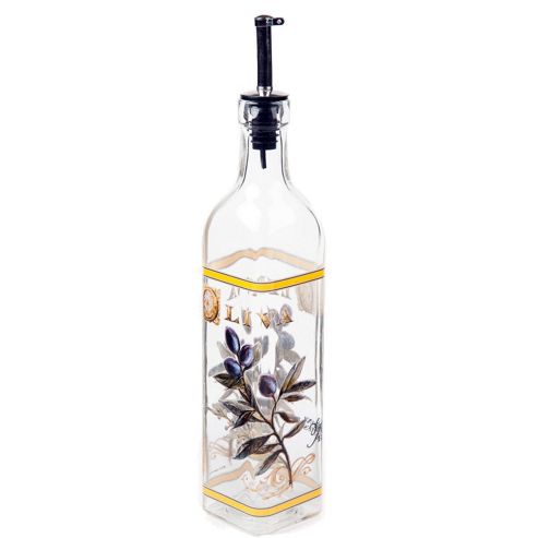 Image of Toscana Harvest Large Glass Olive Oil Bottle By Occasion