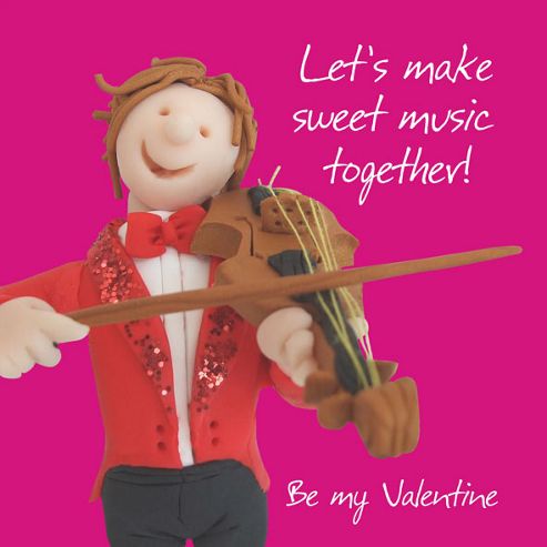 Image of Holy Mackerel Happy Valentines Day, Lets Make Sweet Music Together Greetings Card